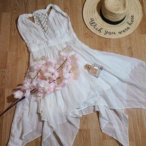 Guess White Asymmetrical Dress